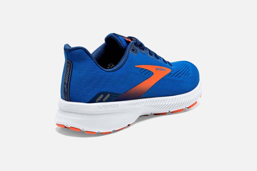 Brooks Running Shoes Mens Blue/Orange - Launch 8 Road - 5621-EBIYX